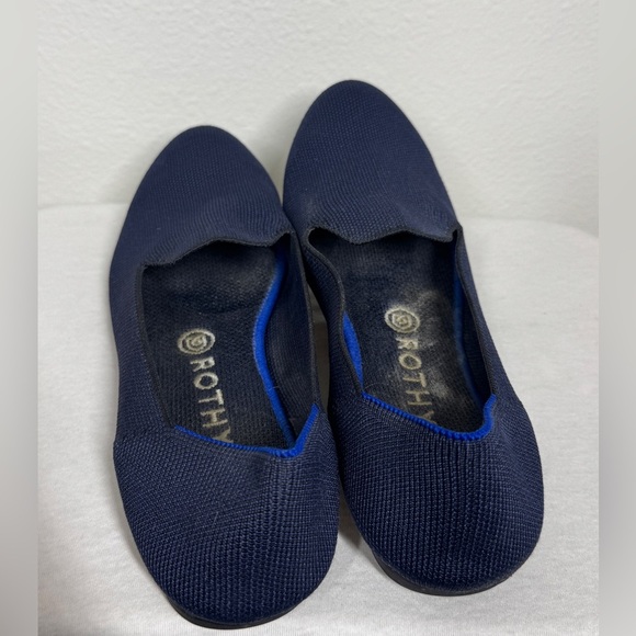 Rothy’s The Point Knit Navy Blue Fabric Ballet Flat Rounded Toe Loafers Size 9 - Picture 9 of 15